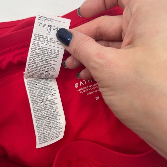 Athleta Womens Swim Bottoms Medium Red Surge Swim Short Stretchy Casual UPF New - Picture 8 of 14